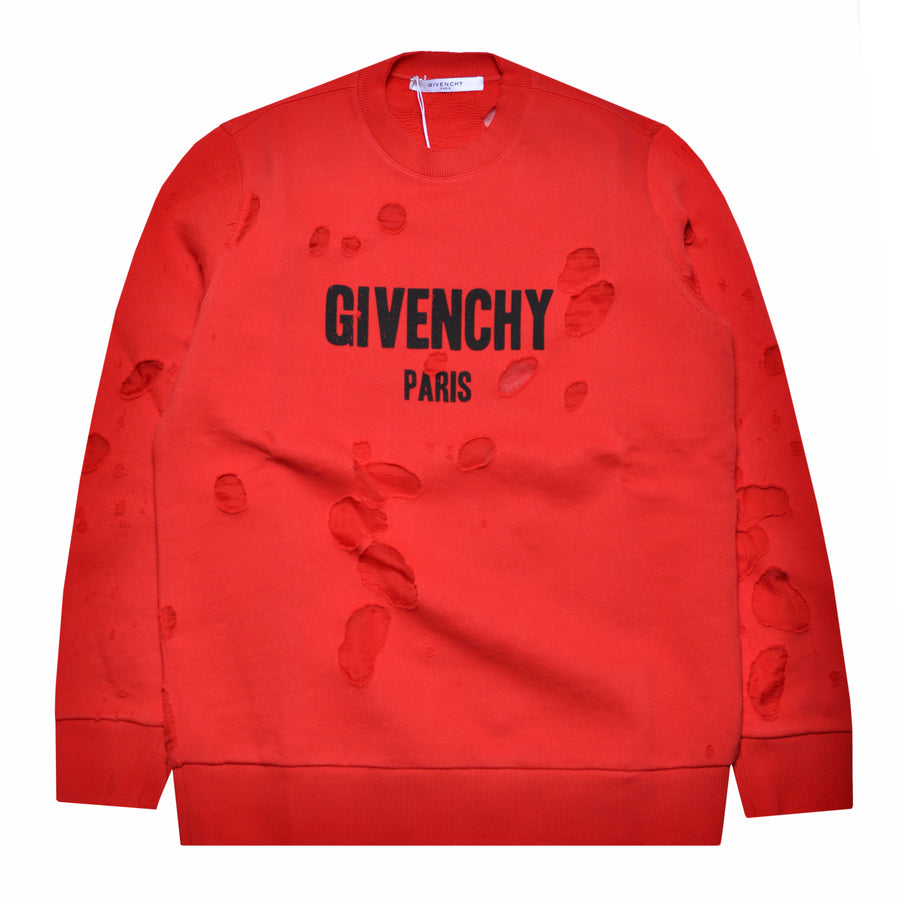 Givenchy Destroyed Logo Sweatshirt