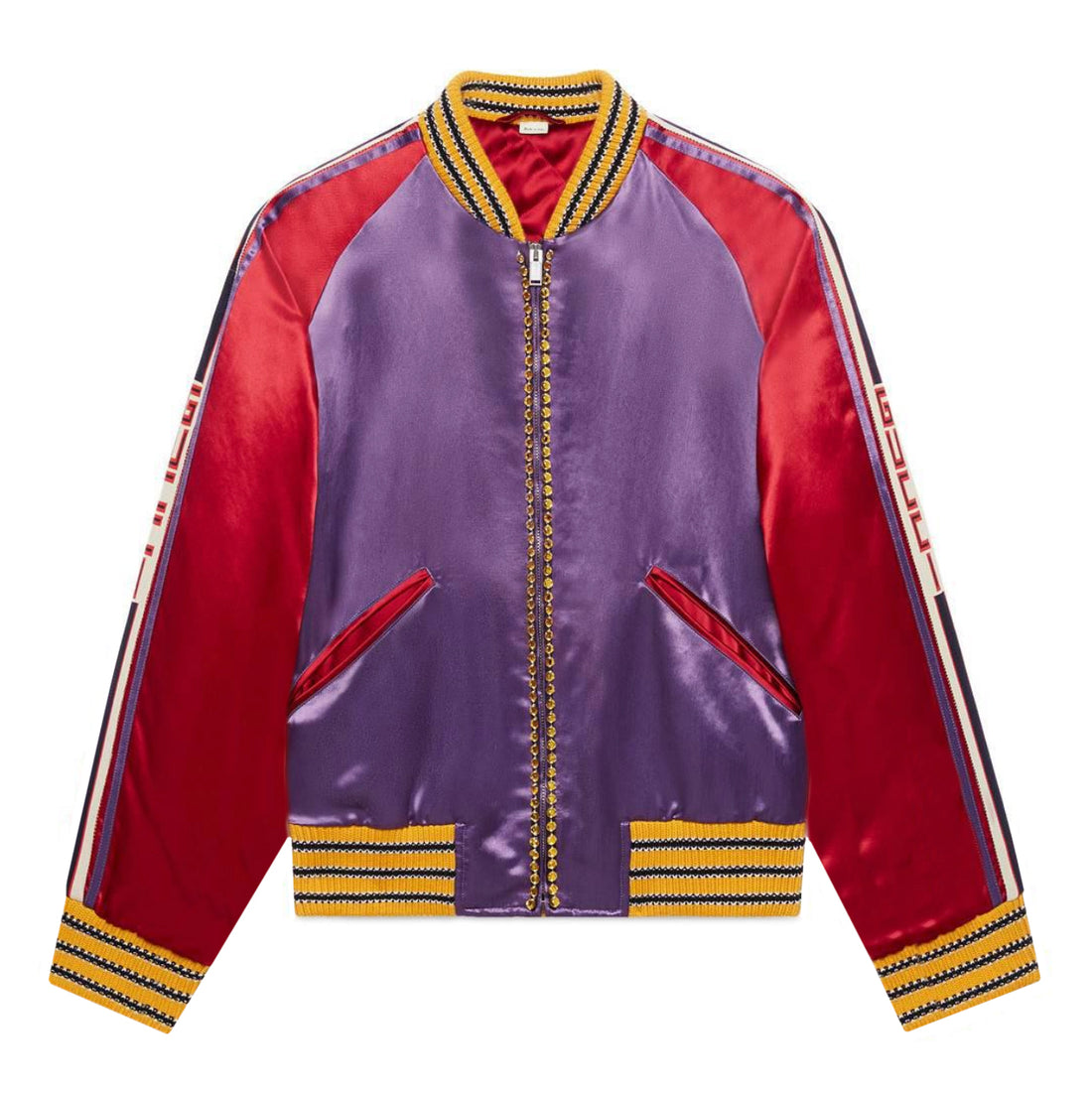 Gucci Crystal Embroidered Acetate Bomber