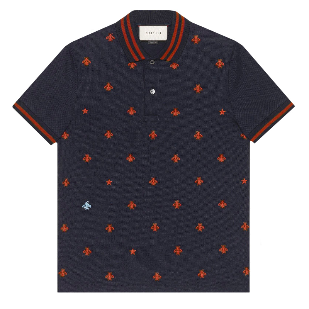 Gucci Embroidery Bee Polo Shirt