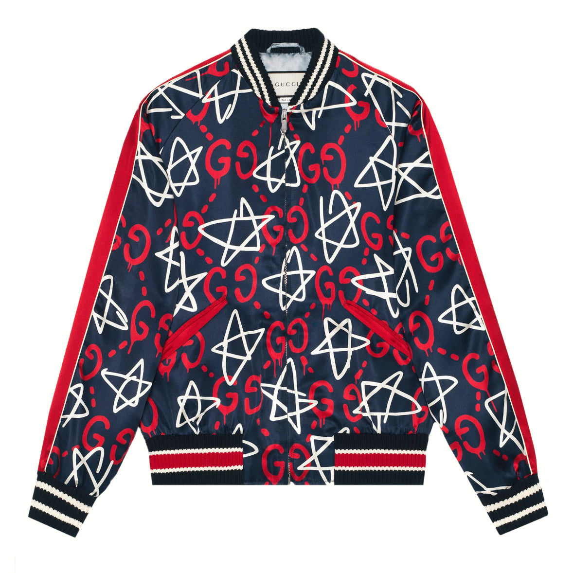 Gucci Ghost Satin Varsity Jacket – Haiendo Shop