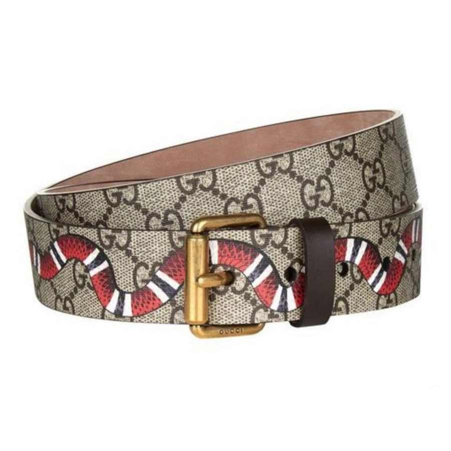 Gucci GG Supreme Snake Belt