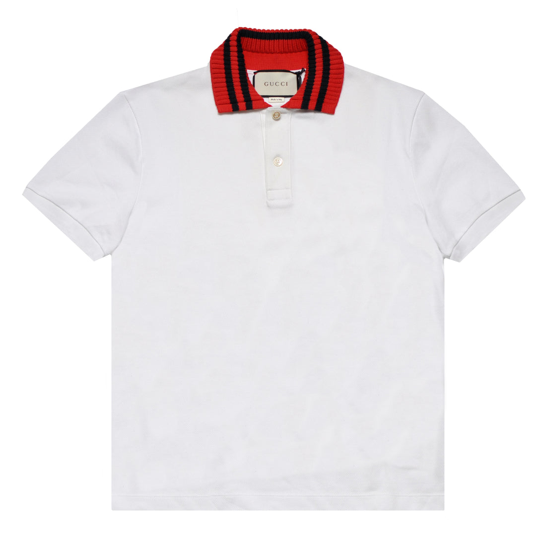 Gucci Knitted Collar Polo Shirt