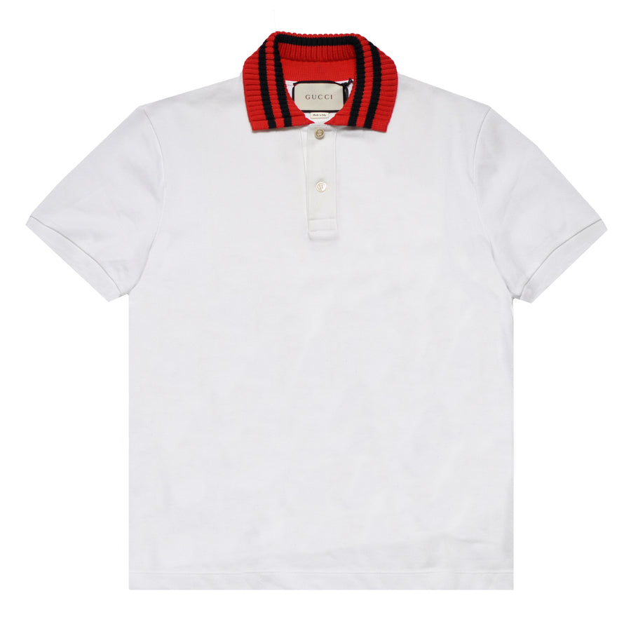 Gucci Knitted Collar Polo Shirt
