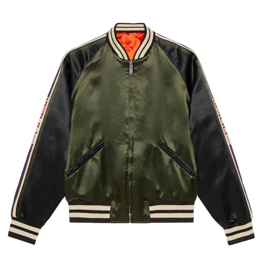 Gucci Logo Striped Varsity Jacket