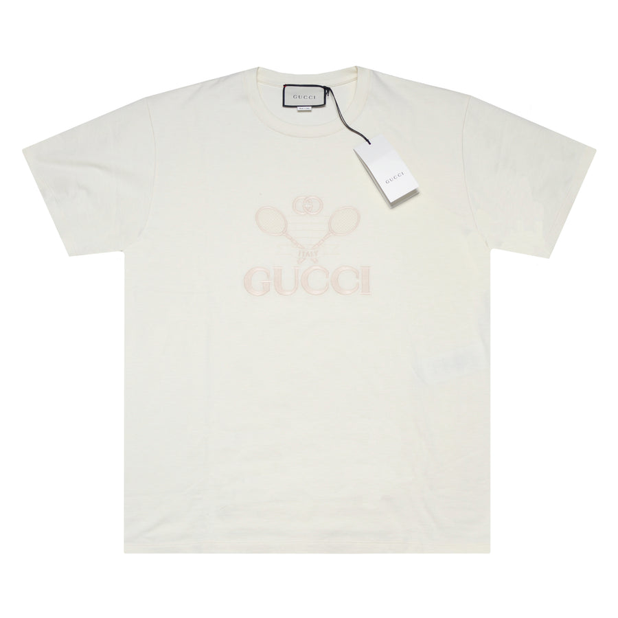 Gucci Tennis Logo Embroidered T-Shirt