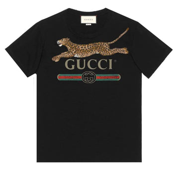 Gucci Leopard Embroidered T-Shirt