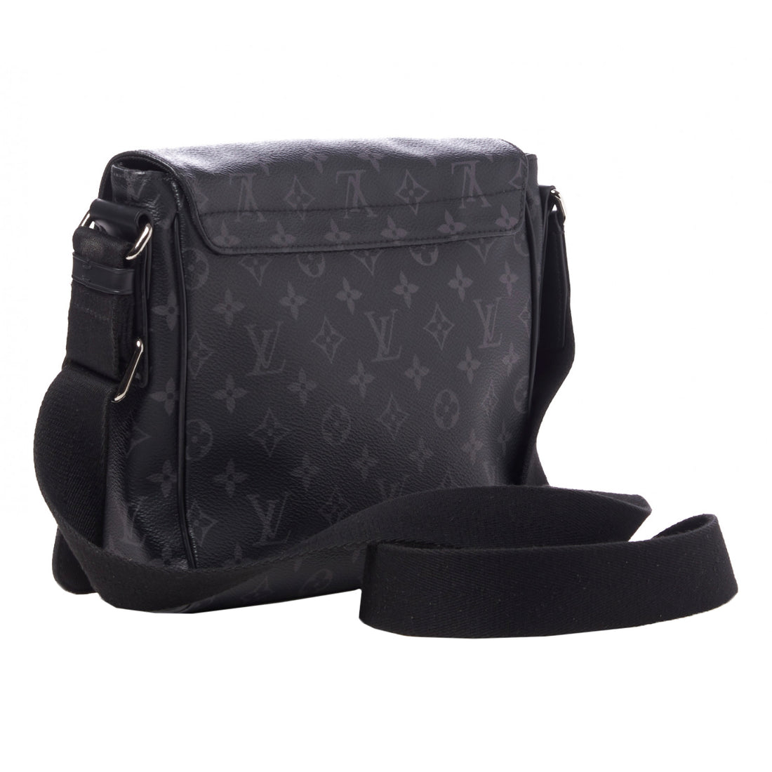 Louis Vuitton Messenger District Monogram Eclipse PM Noir Black in Toile  Canvas with Silver-tone - US