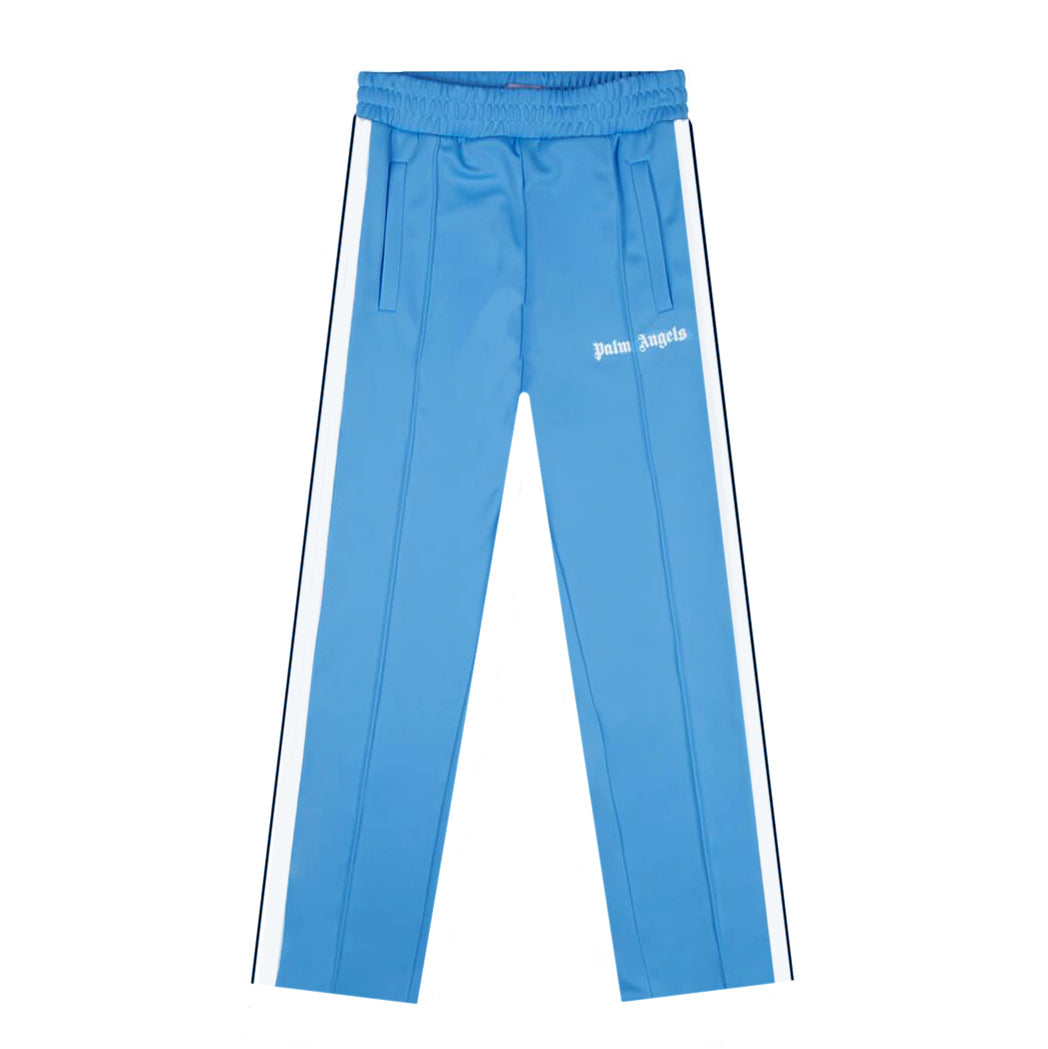 Palm Angels Blue Track Chambray Pants main image 1