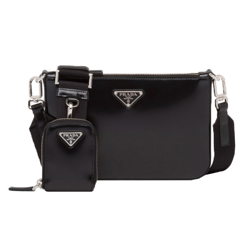 Prada Brushed Leather Shoulder Bag