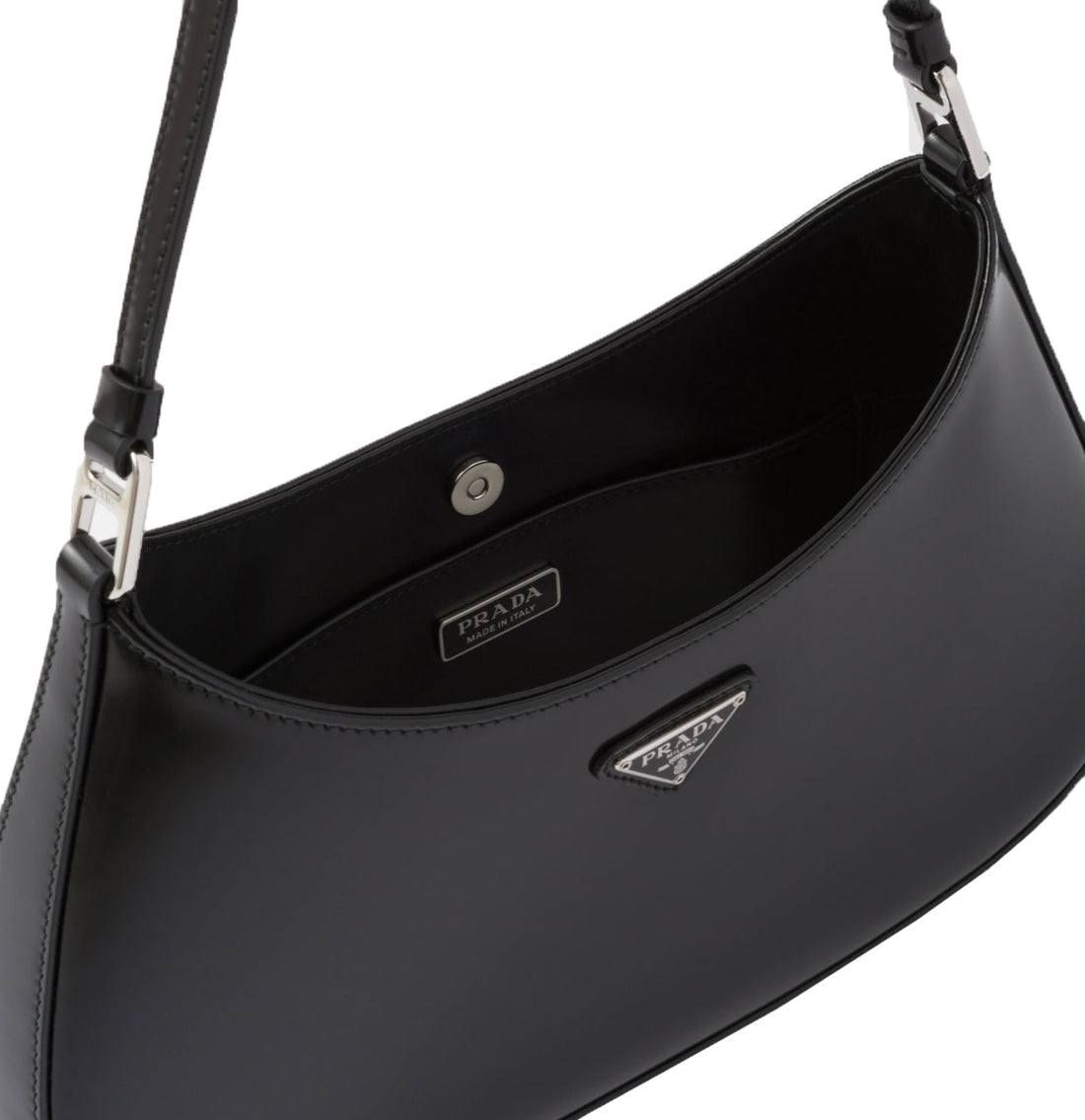 Prada Cleo Brushed Leather Shoulder Bag