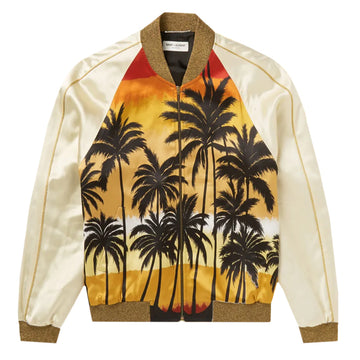 Saint Laurent SS16 Palm Tree Varsity Jacket