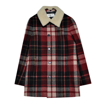 Saint Laurent Check Shearling Coat