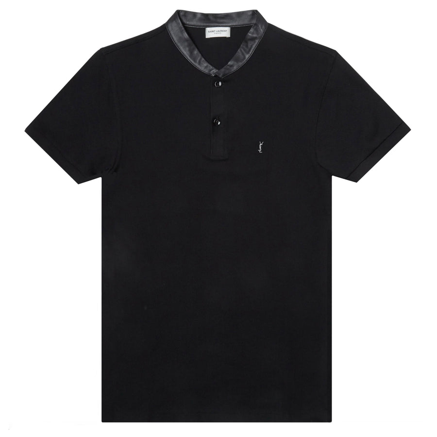 Saint Laurent Band Collar Polo Shirt