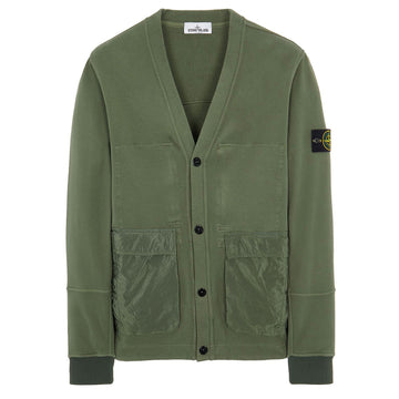 Stone Island Brushed Fleece Nylon Pocket Cardigan