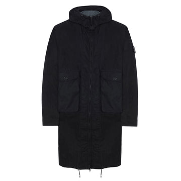 Stone Island Black 50 Fili Resinata Coat