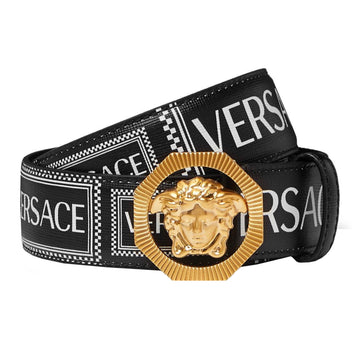 Versace Logo Printed Buckle Belt